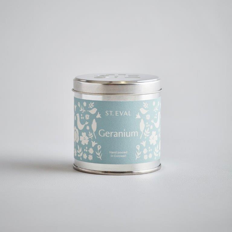 St Eval - Summer Folk Tin Candle Geranium