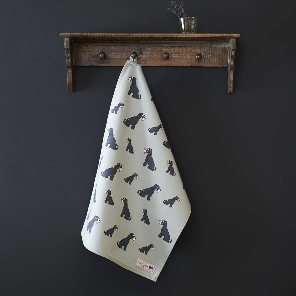 Sweet William - Tea Towel - Grey Schnauzer