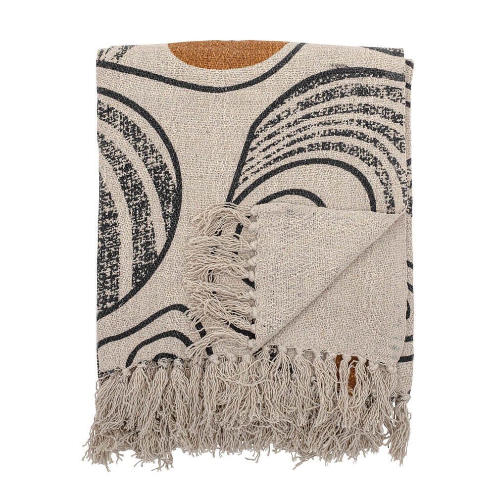 Bloomingville - Giano Throw, Nature, Recycled Cotton