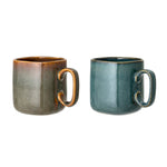 Bloomingville Cups Aime, Blue & Brown, Stoneware, Set of 2