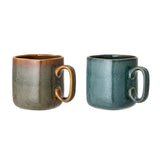 Bloomingville Cups Aime, Blue & Brown, Stoneware, Set of 2