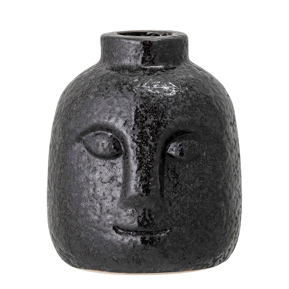 Bloomingville Black Ceramic Candle Holder