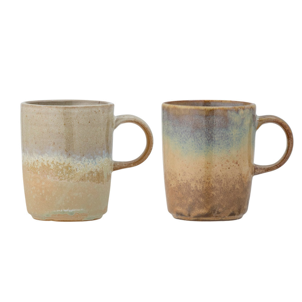 Bloomingville Dahlia Mug Brown Ceramic Set of 2