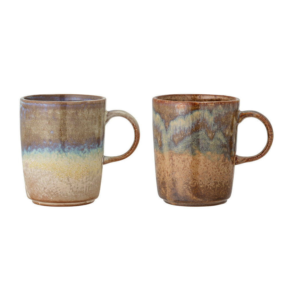 Bloomingville Dahlia Mug Brown Ceramic Set of 2