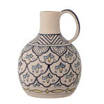 Bloomingville Nadya Blue Hand-Decorated Stoneware Vase