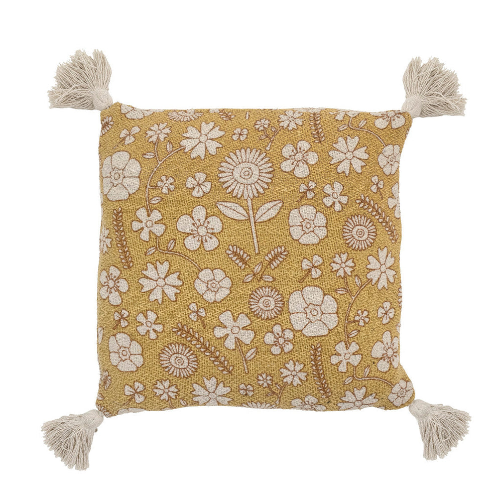 Bloomingville Camille Yellow Recycled Cotton Cushion