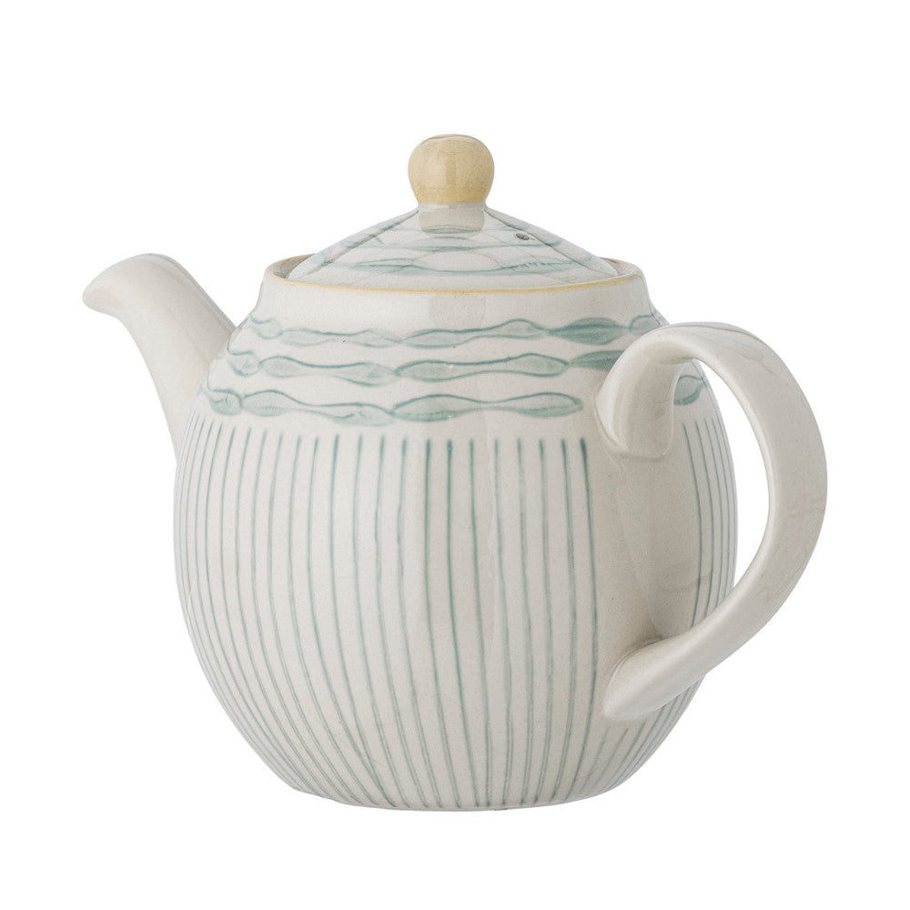 Bloomingville Maple Blue Ceramic Teapot, 0.9 Litre