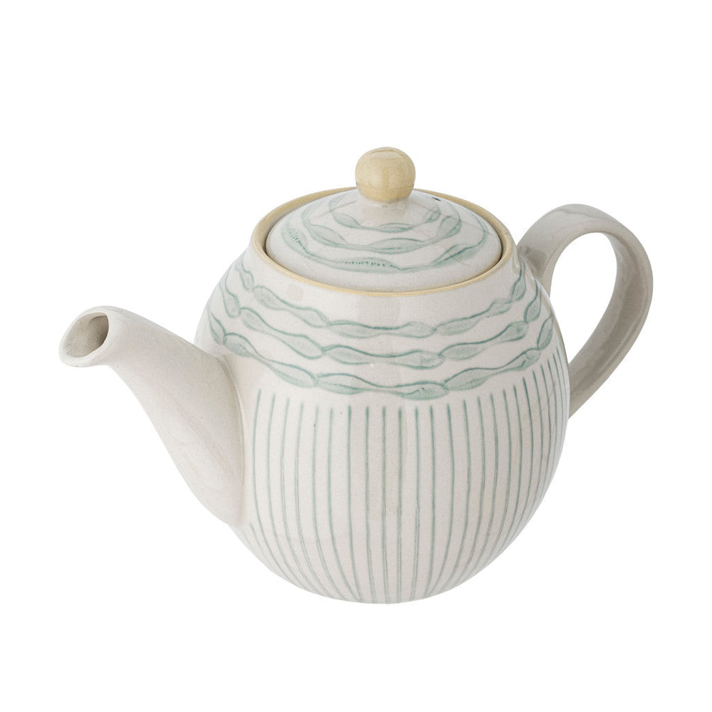 Bloomingville Maple Blue Ceramic Teapot, 0.9 Litre