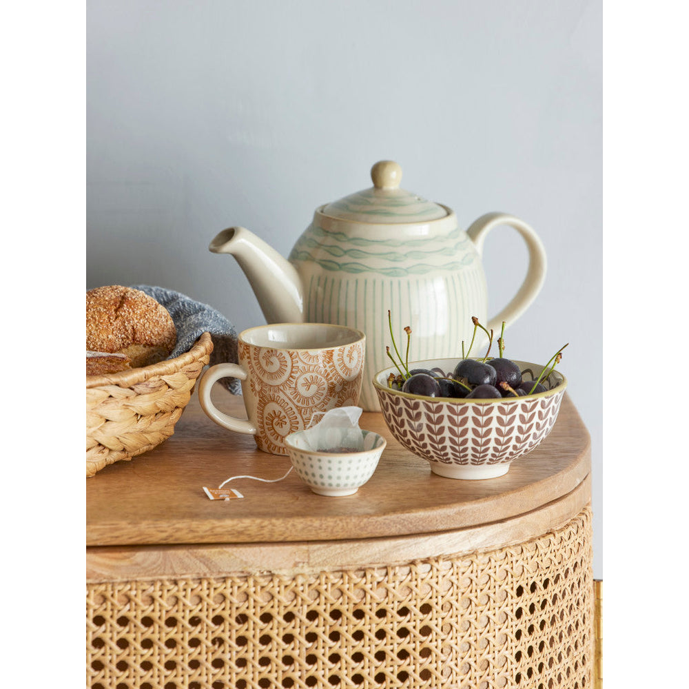 Bloomingville Maple Blue Ceramic Teapot, 0.9 Litre