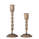 Bloomingville Kimmie Brass Colored Metal Candle Holders, Set of 2
