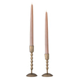 Bloomingville Kimmie Brass Colored Metal Candle Holders, Set of 2