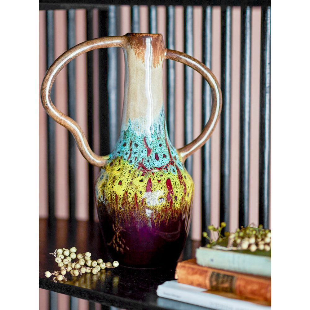 Bloomingville Mahnoor Saffron & Ginger Stoneware Vase