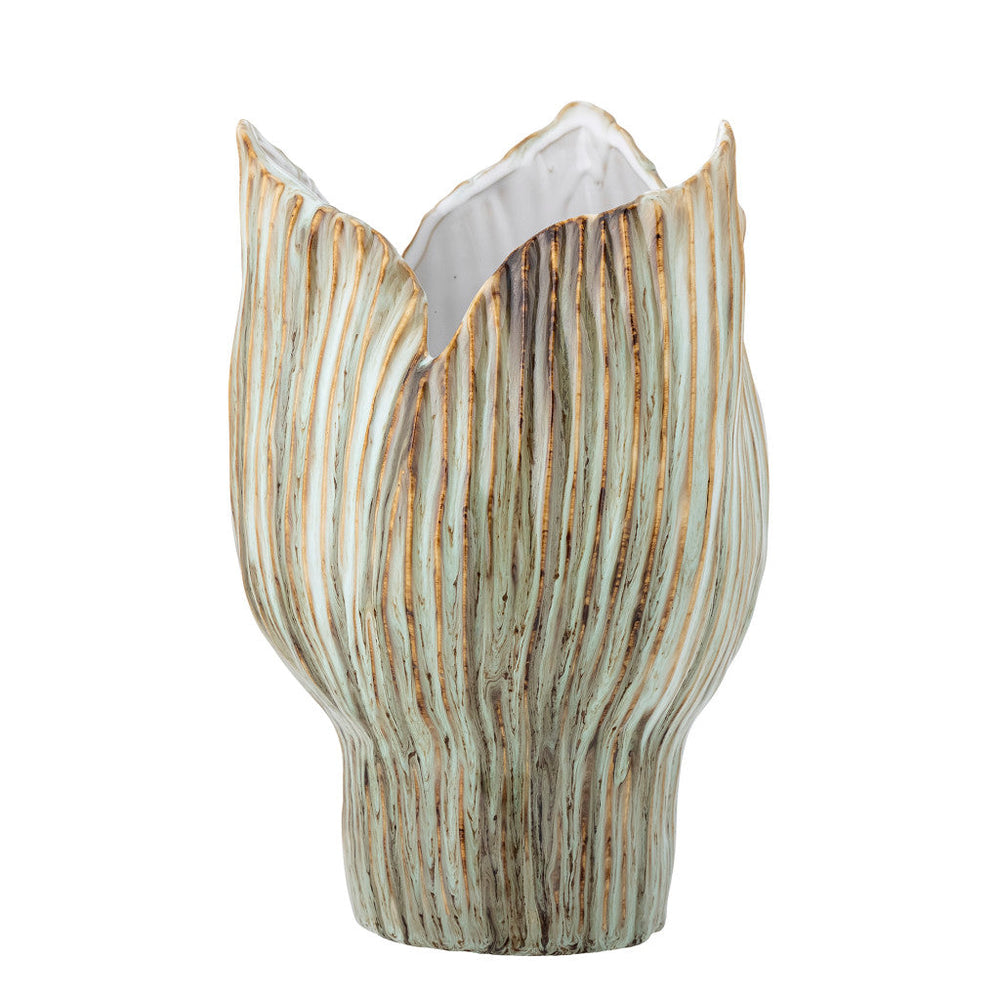 Bloomingville Mahira Green Stoneware Vase