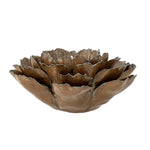 Bloomingville Irisa Dark Brown Sculpted Ceramic Rose Candle Holder