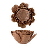 Bloomingville Irisa Brown Sculpted Ceramic Rose Candle Holder