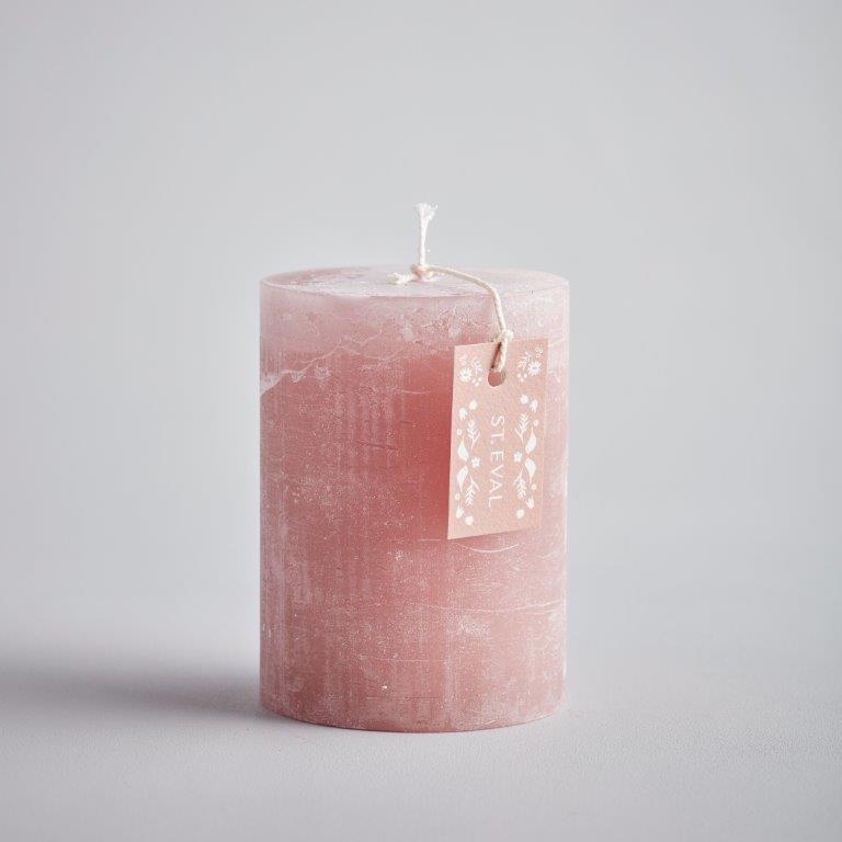 St Eval - Summer Folk Pillar Candle Rhubarb