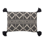 Bloomingville - Gutte Cushion, Black, Recycled Cotton