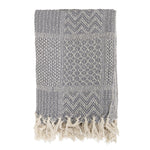 Bloomingville - Rodion Throw, Grey, Recycled Cotton