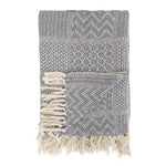 Bloomingville - Rodion Throw, Grey, Recycled Cotton