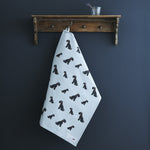 Sweet William - Tea Towel - Black Schnauzer