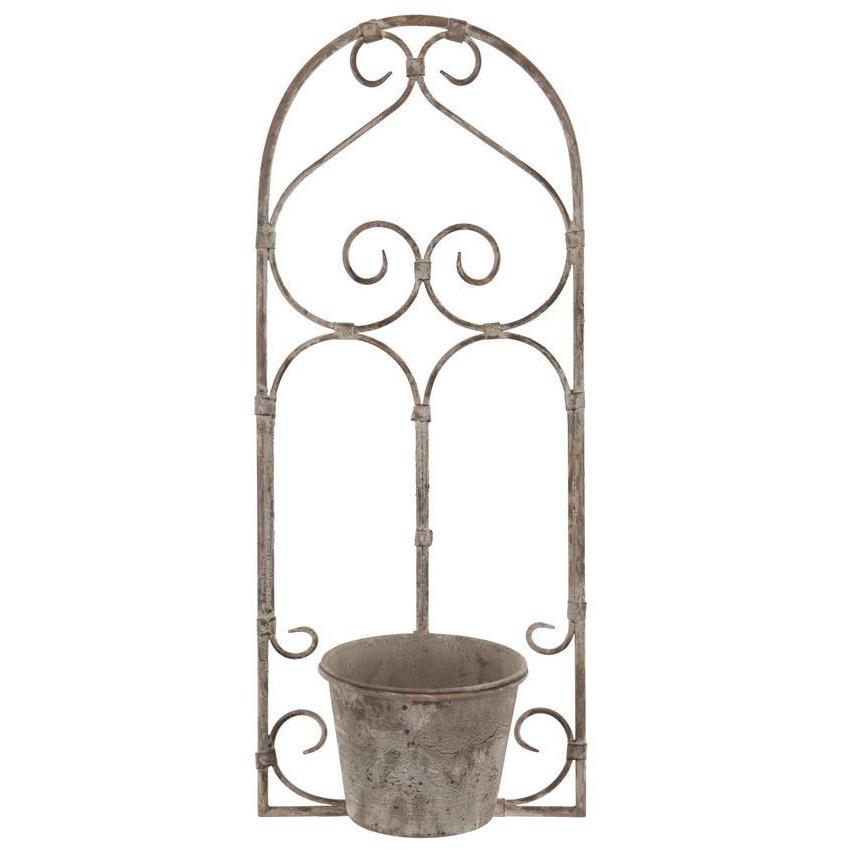 London Ornaments - Metal Wall Plant Pot