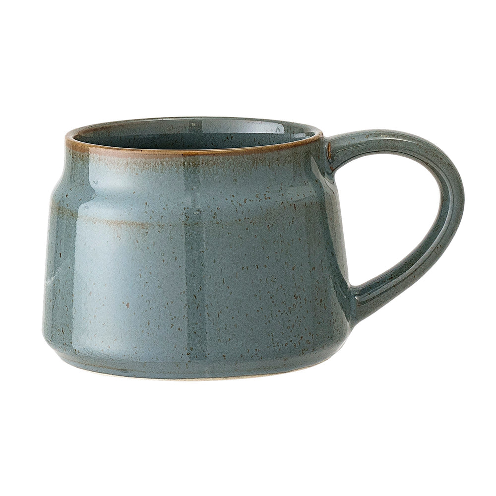 Bloomingville Mug rustic texture with ombre effect Coffee Cup Retro Ceramic Large Capacity Mug With Handle Blue Mug Home Office Gift