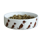 Sweet William Liver & White Springer Spaniel Dog Bowl