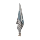 Bloomingville Milas Throw, Blue, Recycled Cotton