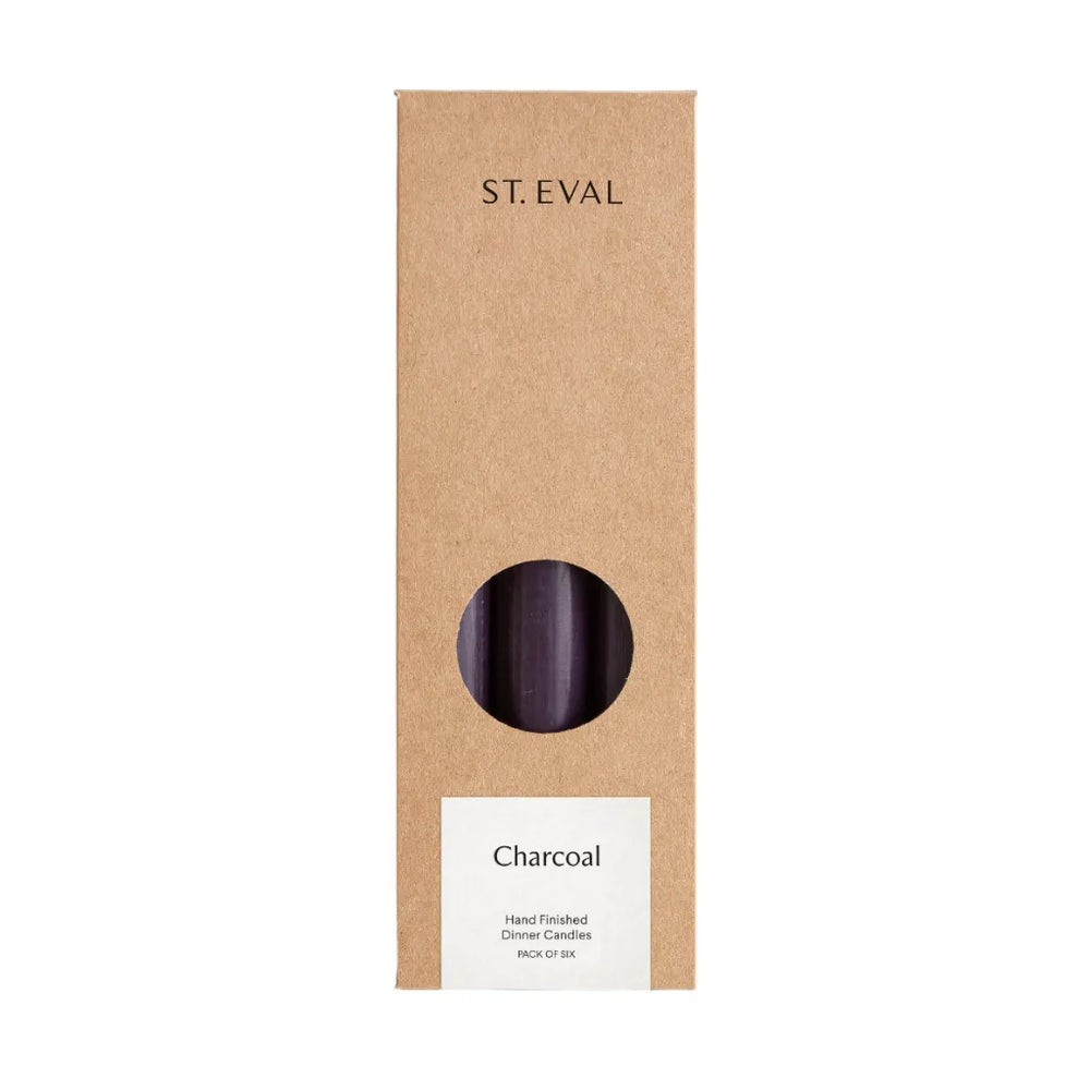 St Eval Charcoal Scented Dinner Candles
