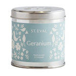 St Eval - Summer Folk Tin Candle Geranium