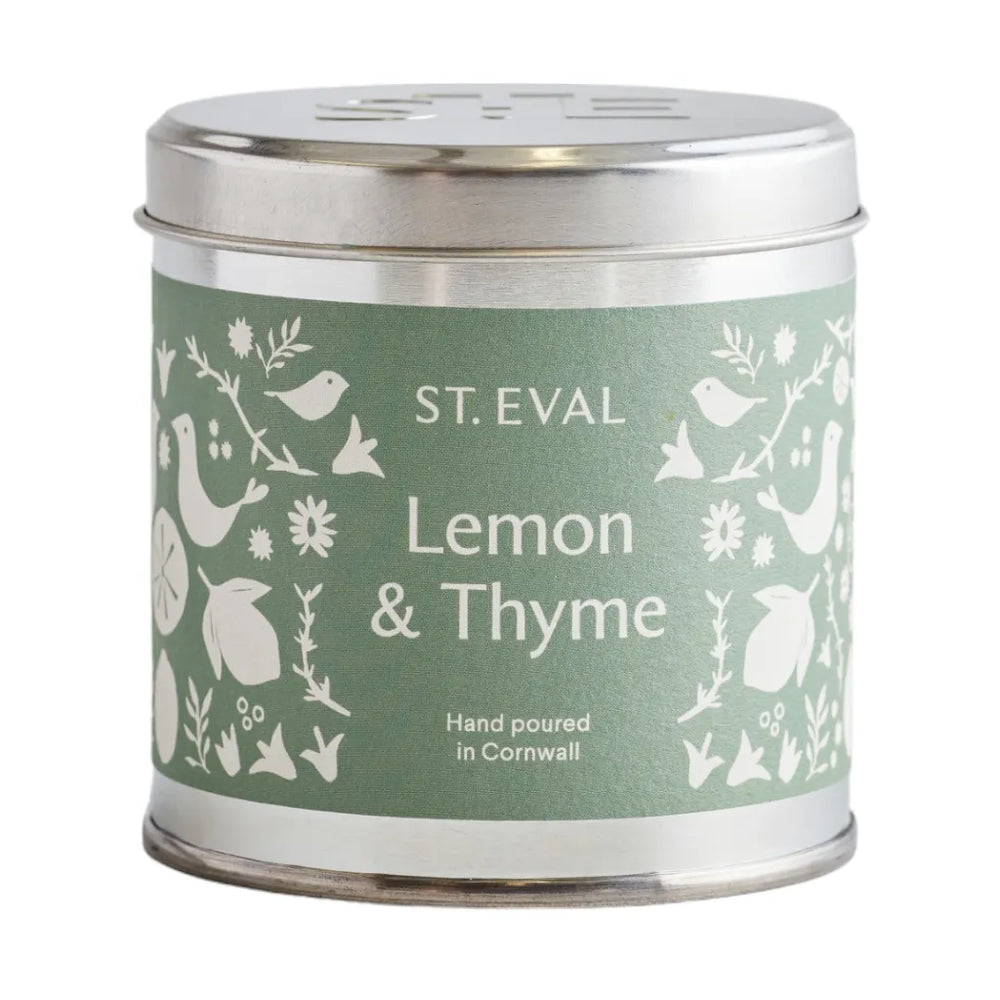 St Eval Summer Folk Tin Candle Lemon & Thyme